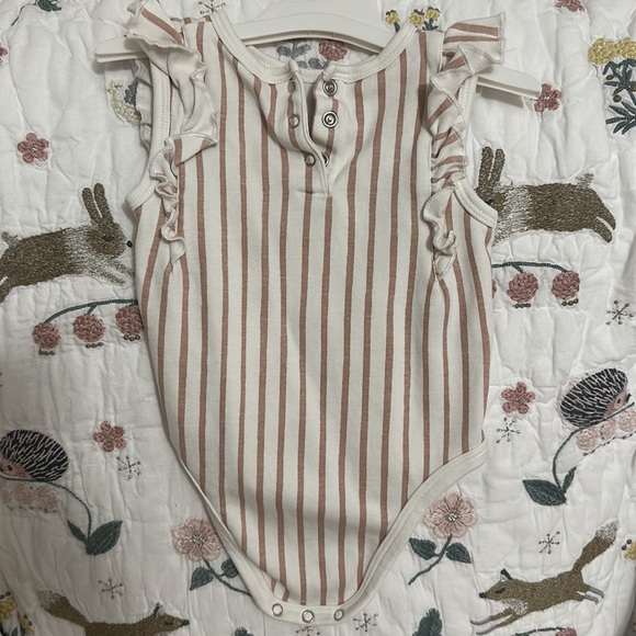 Pehr peony stripe ruffle tank. - Picture 2 of 4